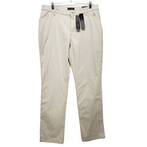 Lee chino pants Womens Relaxed Fit Straight Leg Mid Rise Size 14 Long beige